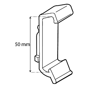 CLIP FASTENER FOR 50 MM HEIGHT LABEL HOLDER