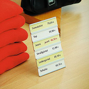 110X175 MM, CLICK LABEL HOLDER FOR 6 LABELS, THICKNESS OF PRINT 0,9 MM