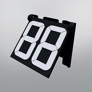 PP30 ARTICULATED MODULE BLACK, 36X39 MM, 2 DIGITS 30 MM H, WITH HOLDER INCLUDED