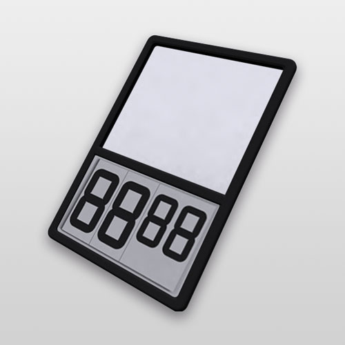 DISPLAY PIVOT PRICER A4P, 2X80PP, DUBLA FATA, DIGITI ALBI, BAZA NEAGRA