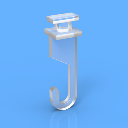 PLASTIC SUSPENSION HOOK FOR DISPLAY, SUITABLE WITH AL PROFILES LPM 025 AND LPM 028