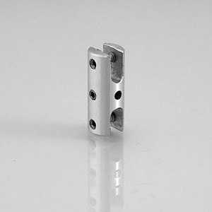 ALUMINIUM ACCESSORY, 10X24 MM (DXH), WITH DUBLE HORIZONTAL MOUNTING, FOR 0,5-4 MM MATERIAL THICKNESS