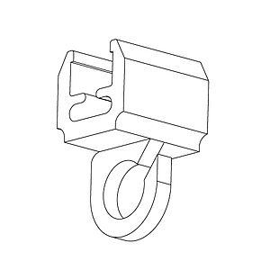SUSPENSION HOOK SHORT, FIXING ON D MAX. 9 MM