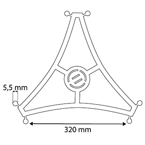 PLASTIC TRIAD, FOR PRINT WIDTH 380-1000 MM, UNIT OF DELIVERY