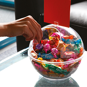 BALL WITH D 200 MM, APERTURE WITH D 110 MM AND LABEL HOLDER