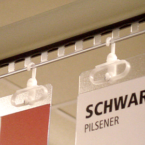 PLASTIC CLAMP HOOK FOR PVC POCKETS, FIXING HOLES D 4 MM