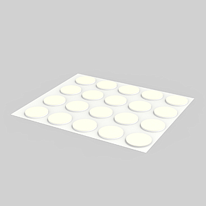 DOUBLE ADHESIVE FOAM DISKS, D 18X1 MM, 5000 PCS / ROLL