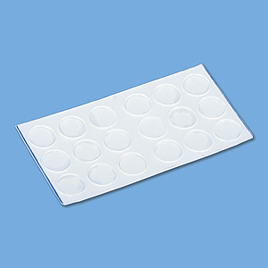 TRANSPARENT ADHESIVE DROPS 18X1 MM, 18 PADS / SHEET