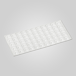 TRANSPARENT ADHESIVE DROPS 10X10X2,5 MM, CUBIC SHAPE, 55 PADS / SHEET