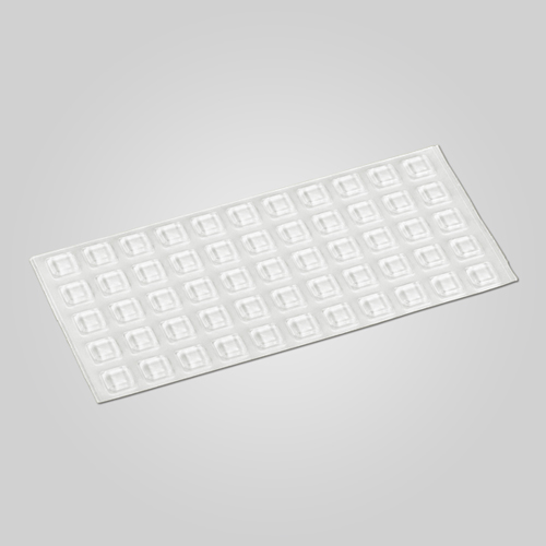 TRANSPARENT ADHESIVE DROPS 10X10X2,5 MM, CUBIC SHAPE, 55 PADS / SHEET