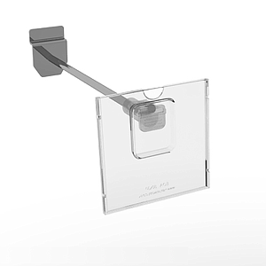 REFLEX LABEL HOLDER, 80X80 MM, WITH MOUNTING ON THE END OF HOOKS