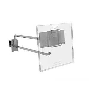 REFLEX LABEL HOLDER, 80X80 MM WITH MOUNTING OVER PRICE TICKET ON THE HOOK
