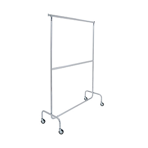 STAND WITH TWO STATIONARY SHAFTS, 2000 MM HEIGHT, 1400 MM WIDTH, 50 MM WHEELS DIAMETER