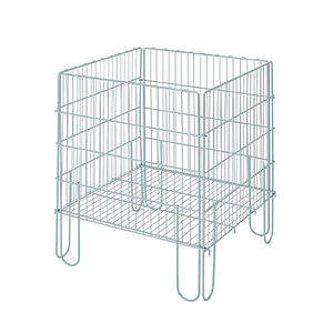 PROMOTIONAL RECTANGULAR BASKET MADE OF GALVANIZED WIRE, 800X600X600 MM (HXLXW)
