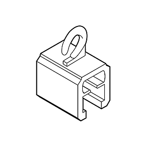 SUSPENSION HOOK SHORT, FIXING ON D MAX. 7,5 MM, FOR FRAMES SERIES 1