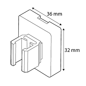 MAGNETIC FASTENER SQUARE, 36X32 MM, FOR FRAMES SERIES 2, 5,6 KG MAGNETIC FORCE