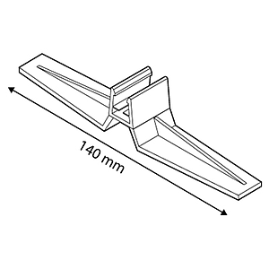 FRAME BASE SUPPORT, VERTICAL POSITION, FOR FRAMES SERIES 1, 140 MM LENGTH