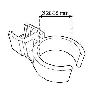 TUBE CLIP FOR FRAMES SERIES 1, FIXING ON D 28-35 MM