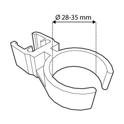 Plakátkeret kiegészítő csőklipsz Series 1 típusú keretekhez (28-35 mm átmérő)