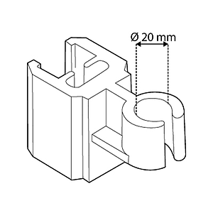 Plakátkeret kiegészítő csőklipsz Series 2 típusú keretekhez (20 mm átmérő)