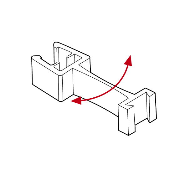 FLEXIBLE CLIP WITH KLICK ADAPTOR, FOR FRAMES SERIES 1