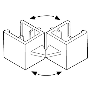 Plakátkeret kiegészítő keretösszekötő különböző szögekben rögzíthető A2-A1 keretekhez