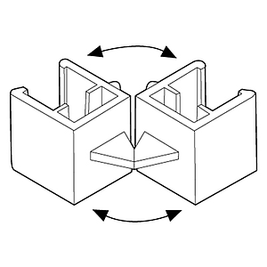 HINGED HANGER, ADJUSTABLE ANGLE, FOR FRAMES SERIES 2