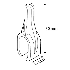 KS 1A FLAT OVAL TUBE CLIP
