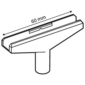 T-PIECE, 60 MM, FOR A6-A5 FRAMES AND 10 MM D TUBES