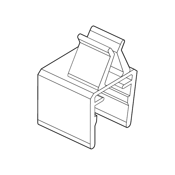 ZUSATZWERBECLIP FÜR WERBEKARTEN MIT MATERIALSTÄRKE VON 0,3-2 MM