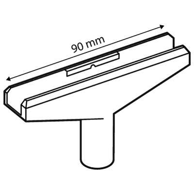 T-PIECE, 90 MM, FOR A4-A3 FRAMES AND 9 MM D TUBES