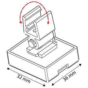 MAGNETIC FASTENER SWIVEL TYPE, 36X32 MM, ADJUSTABLE ADAPTOR, FOR FRAMES SERIES 1