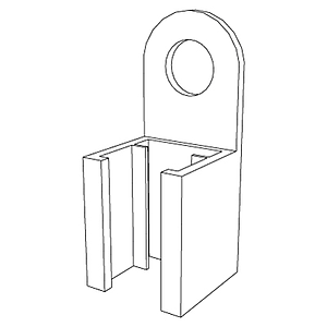 SUSPENSION RING SIDEWAYS, D 9 MM, FOR FRAMES SERIES 1 