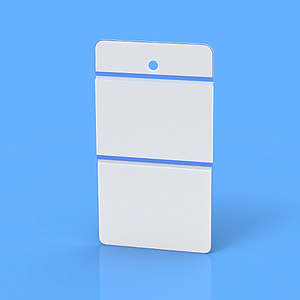 POCKET IN SOFT PVC WITH 2 POCKETS: 57X40 MM/57X45 MM, 0,15 MM MATERIAL THICKNESS