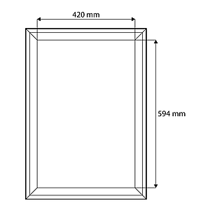 PORTRAIT FRAME MADE OF WOOD, 420X594 MM (A2), WITH M10 THREADED HOLE