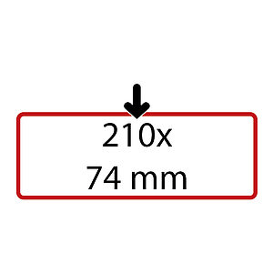 KUNSTSTOFFRAHMEN, FÜR DRUCKGRÖSSE 210X74 MM QUERFORMAT