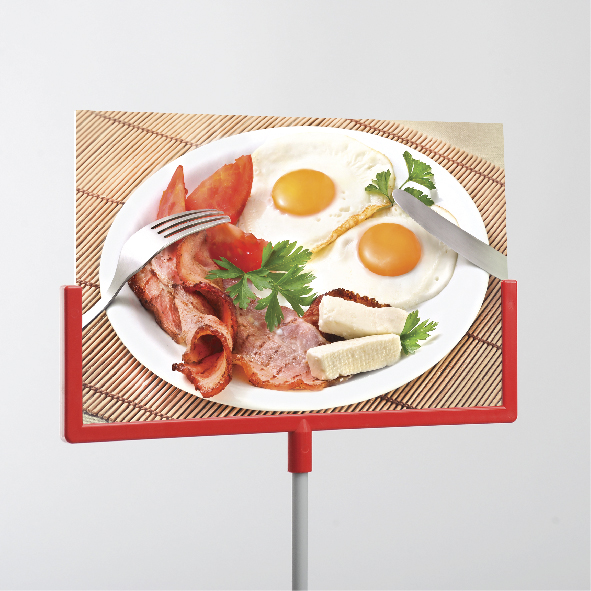 SHOWCARD U FRAME A3, LANDSCAPE, FOR 10 MM DIAM. TUBES, 5 MM PRINT THICKNESS