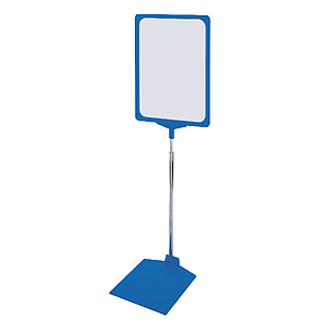 SHOWCARD STAND KB, ADJUSTABLE TUBE 320-620 MM, PLASTIC BASE WITH METAL INLAY, A5P