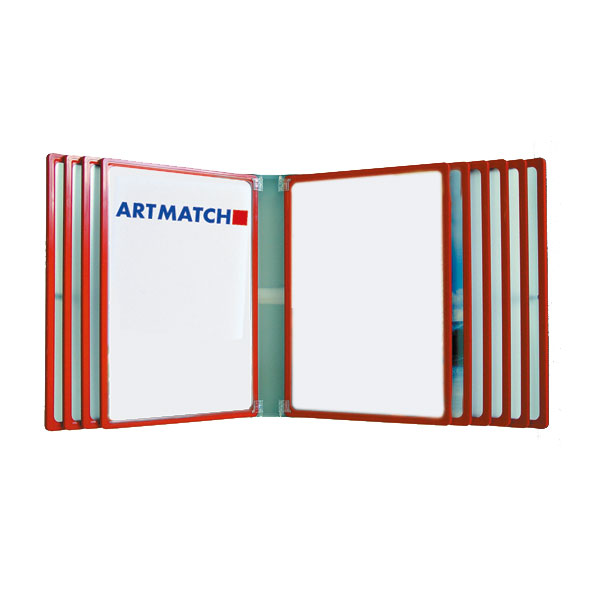 POSTERLINE WALL, 10 A2 FRAMES, METALIC REAR PANEL, WITHOUT POCKETS