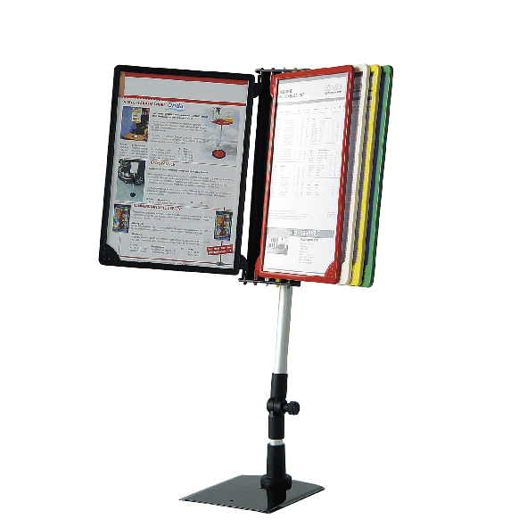 INFOLINE 402 WITH 5 A4 FRAMES, FIXED ARTICULATED TUBE 380 MM, WITHOUT POCKETS