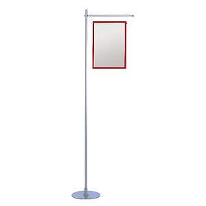 GALLOW SHOWCARD STAND, 1 GALLOW 400 MM, ADJUSTABLE TUBE 1000 - 1900 MM