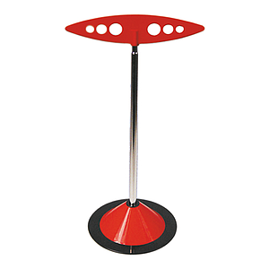 SHOWCARD STAND ONDA, HOLDER POCKET A4P, A5L, PYRAMID BASE D 160 MM, FIXED TUBE 310 MM