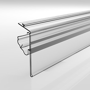 SNAP-ON PROFILE WITH LABEL HOLDER AND MECHANICAL CLAMPING, 40X998 MM