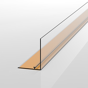 SNAP-ON PROFILE WITH ADHESIVE MOUNTING, 39X998 MM AND FRONT WITH H 39 MM