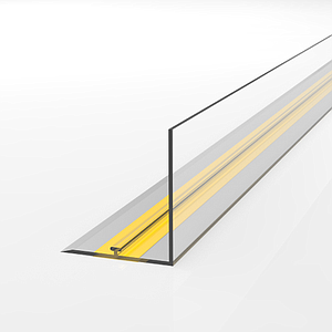 SNAP-ON PROFILE WITH ADHESIVE OF 12 MM AND FRONT 30X998 MM