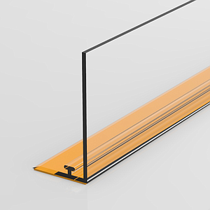 SNAP-ON PROFILE WITH 25 MM MAGNETIC TAPE AND FRONT 30X998 MM