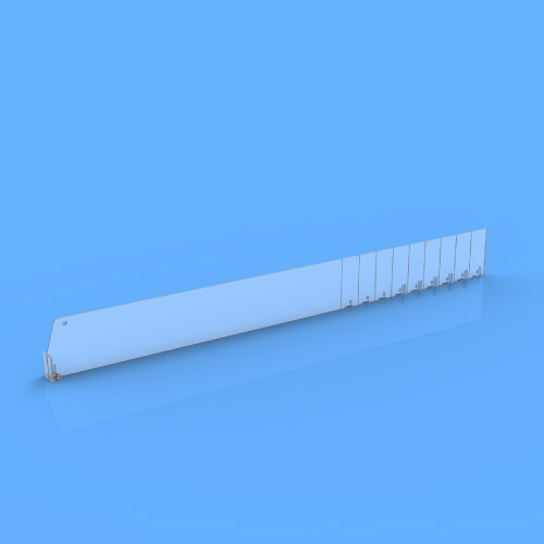 DIVIZOR 60X335 MM (HXL), PUNCTE DE RUPERE CU PAS DE 25 MM, FRONT "T" 20x24 MM