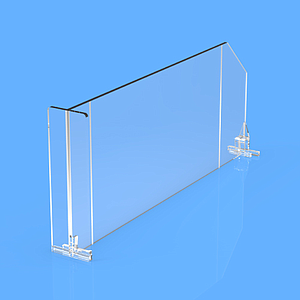 DIVIDER 120X285 MM (HXL), WITH TWO FIXING POINTS, "T" FRONT 120X35 MM
