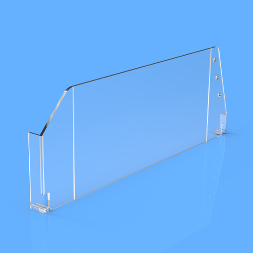 DIVIDER 120X485 MM (HXL), WITH TWO FIXING POINTS, "L" FRONT LEFT 17X80 MM