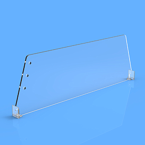 DIVIZOR 120X460 MM (HXL), CU DOUA PUNCTE DE FIXARE, FRONT "T" 20X24 MM LA AMBELE CAPETE